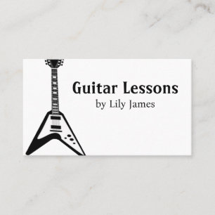 Tarjeta De Presentación Guitar Teacher Lecciones eléctricas y acústicas