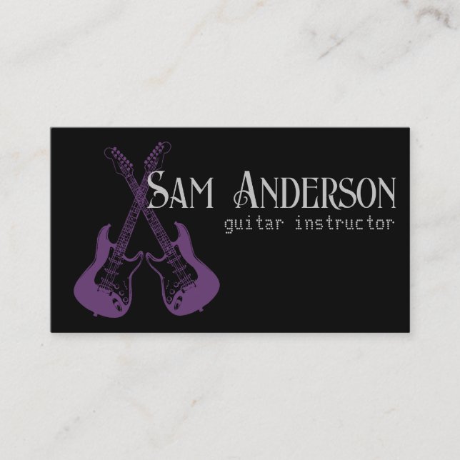 Tarjeta De Presentación Guitarra De Estilo (Anverso)