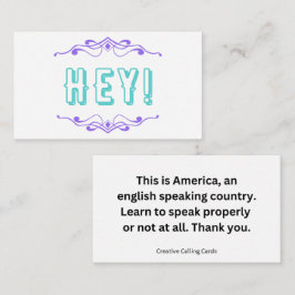 Tarjeta De Presentación Hablar inglés