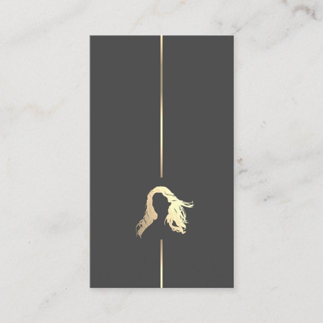 Tarjeta de presentación Hairstylista minimalista (Anverso)