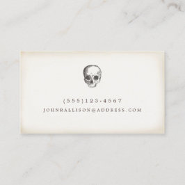 Tarjeta De Presentación Halloween de cráneo escalofriante