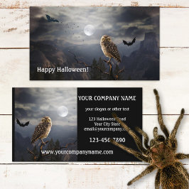 Tarjeta de presentación Halloween de Lechuza Noctu