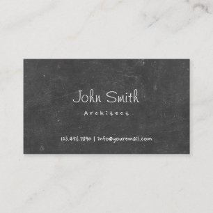 Tarjeta de presentación Hand Script Chalkboard Arc