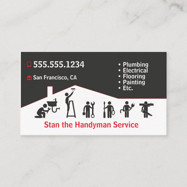 Tarjeta de presentación Handyman (Anverso)
