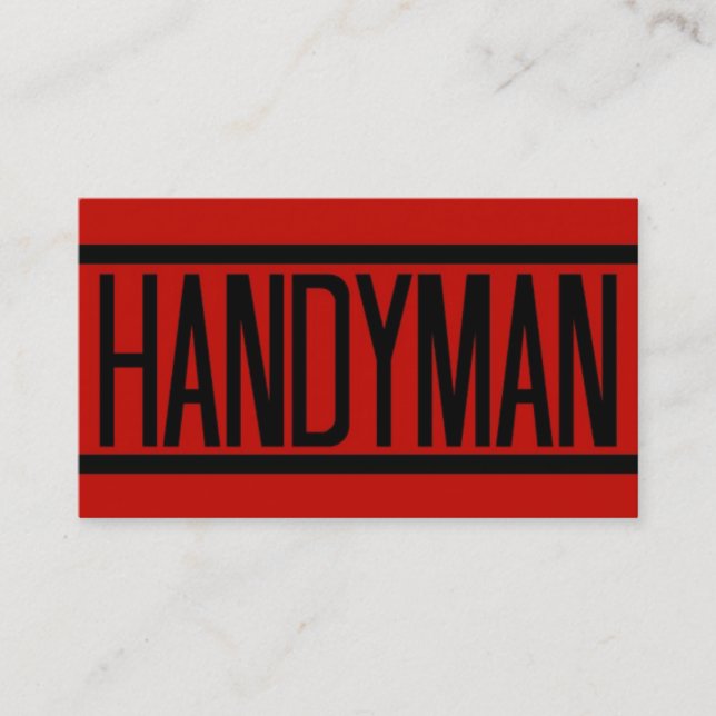 Tarjeta de presentación Handyman (Anverso)