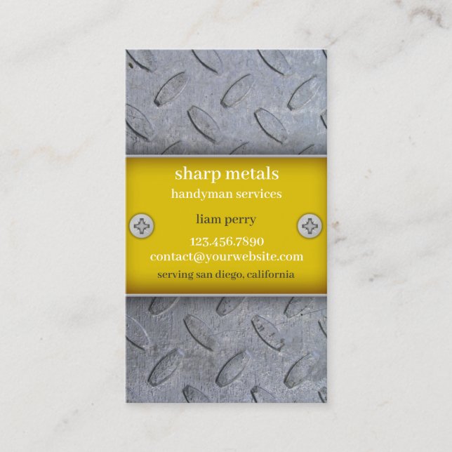 Tarjeta de presentación Handyman (Anverso)