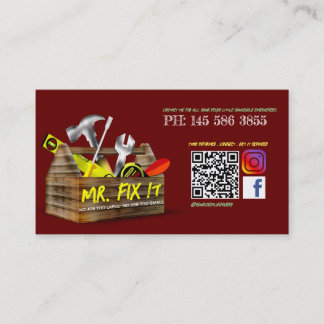 Tarjeta de presentación Handyman de reparación de