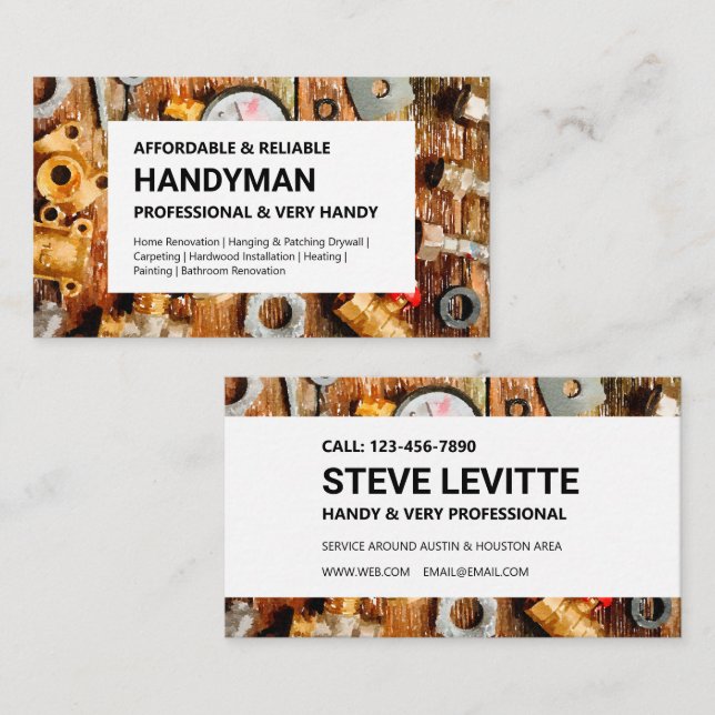 Tarjeta de presentación Handyman - Herramientas de (Anverso / Reverso)