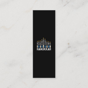 Tarjeta De Presentación Hanukkah Festividad Judía Menorah Jew