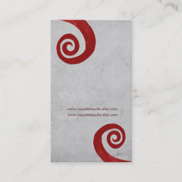 Tarjeta de presentación hecha a mano angustiada en