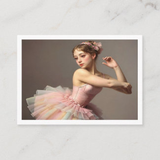 Tarjeta De Presentación Hermosa bailarina romántica con dulces colores