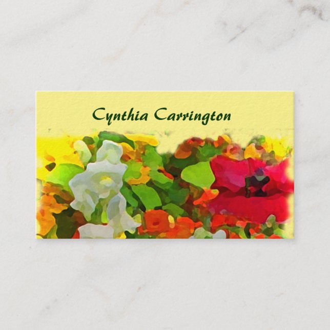 Tarjeta De Presentación Hermosa mami de jardín (Anverso)