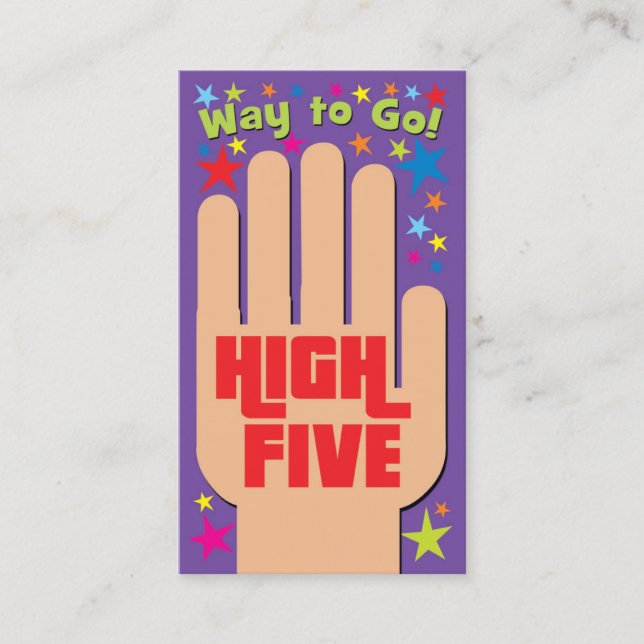 Tarjeta De Presentación High Five Business Cards (Anverso)