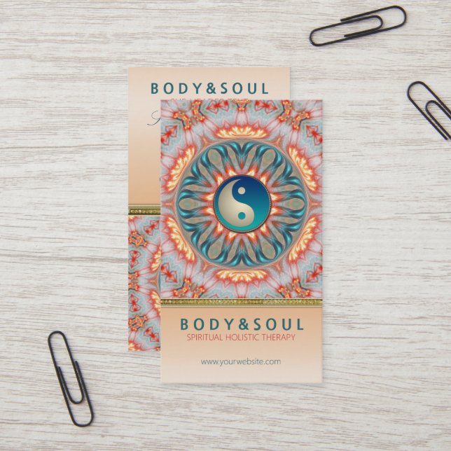 Tarjeta de presentación holística Yin Yang Inner F (Anverso/Reverso In Situ)