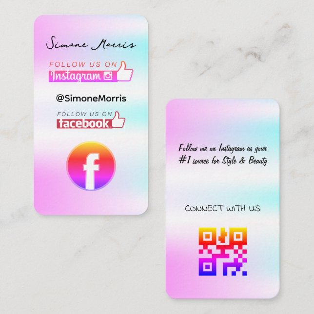 Tarjeta de presentación Holográfica Design (Anverso / Reverso)