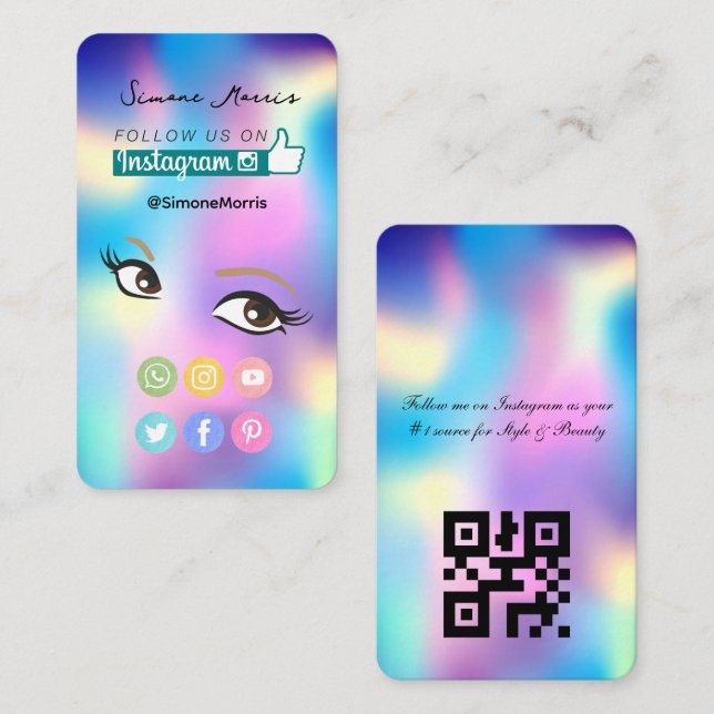 Tarjeta de presentación Holográfica Design (Anverso / Reverso)