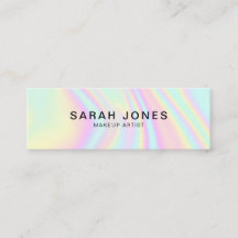 Tarjeta de presentación holográfica elegante y mod