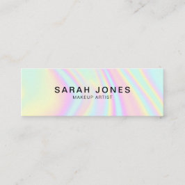 Tarjeta de presentación holográfica elegante y mod