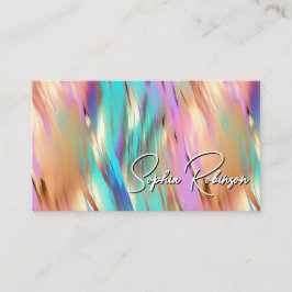 Tarjeta de presentación holográfica multicolor