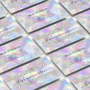 Tarjeta de presentación Holográfica Purpurina Beau