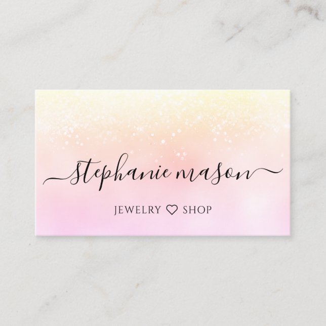 Tarjeta de presentación Holográfica Purpurina Past (Anverso)