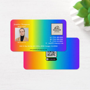Tarjeta de presentación holográfica Rainbow de mod