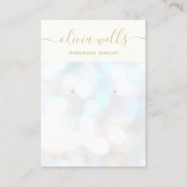 Tarjeta de presentación Holographic Bokeh Earring