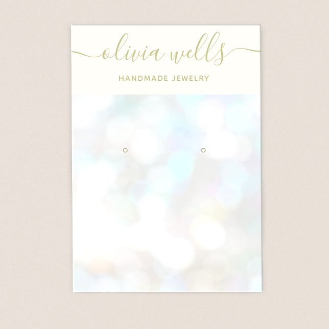 Tarjeta de presentación Holographic Bokeh Earring (Subido por el creador)