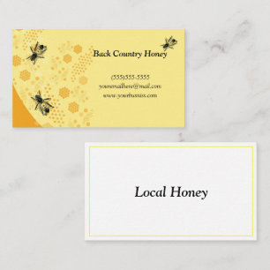 Tarjeta de presentación Honeycomb Honeybee Honey B