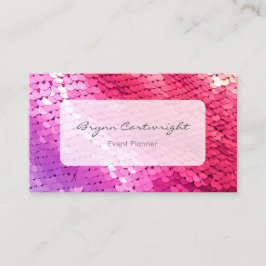 Tarjeta de presentación "Hot Pink Sequin", "Purple