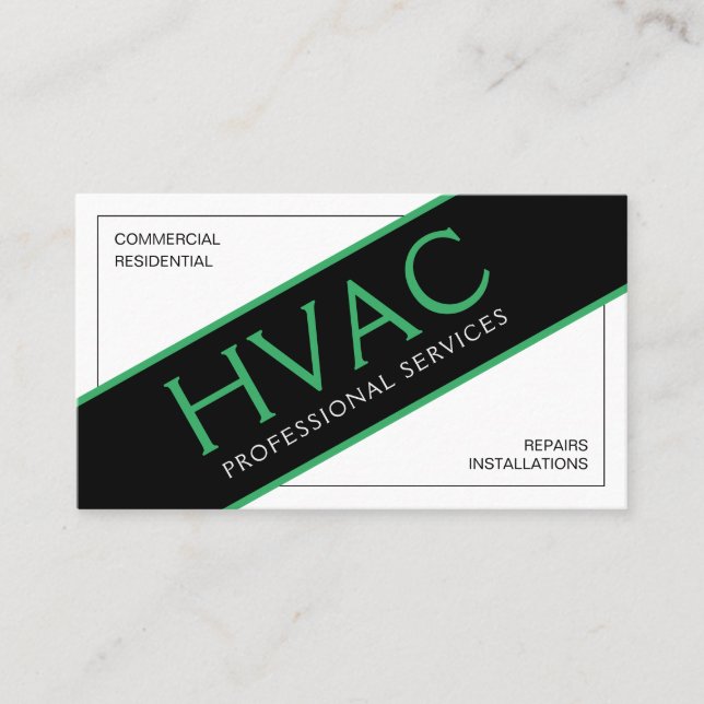 Tarjeta de presentación HVAC profesional de refrig (Anverso)