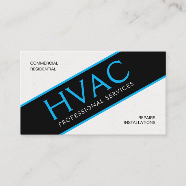 Tarjeta de presentación HVAC Standard de 3,5" x 2, (Anverso)