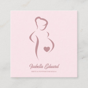 Tarjeta De Presentación Ilustración de identidad de doula de maternidad de