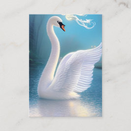 Tarjeta De Presentación Impresionante gráfico de pájaro cisne blanco
