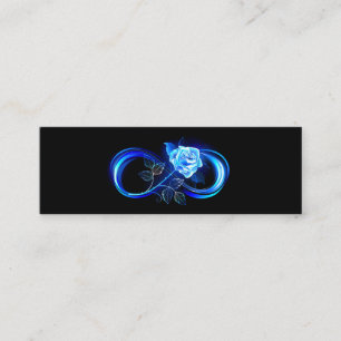 Tarjeta De Presentación Infinito brillante con rosa azul