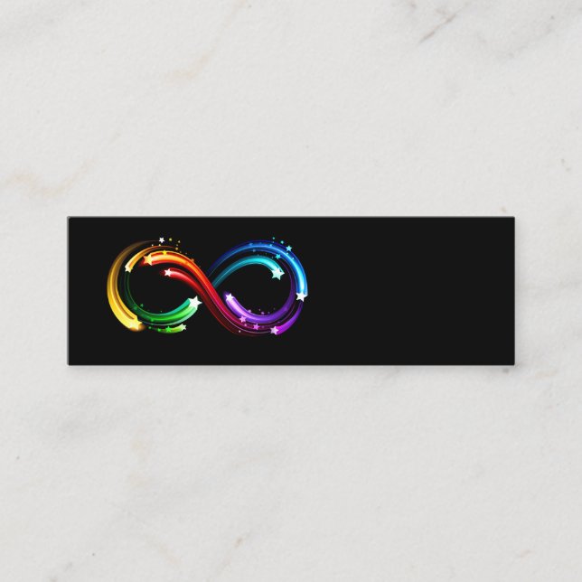 Tarjeta De Presentación Infinity symbol of rainbow comets (Anverso)