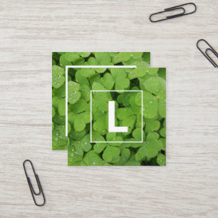 Tarjeta de presentación inicial del trébol verde