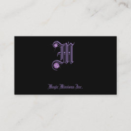 Tarjeta de presentación inicial M Purple Diamante 