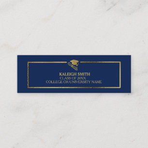 Tarjeta De Presentación Inserción de nombre de graduación en oro personali