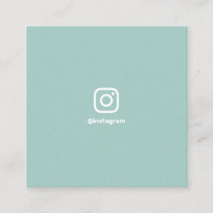Tarjeta De Presentación Instagram de medios sociales turquesa