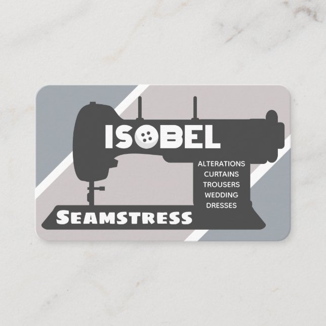 Tarjeta de presentación Isobel Seamstress (Anverso)