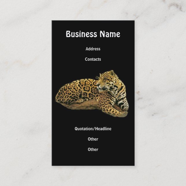 Tarjeta de presentación Jaguar (Anverso)