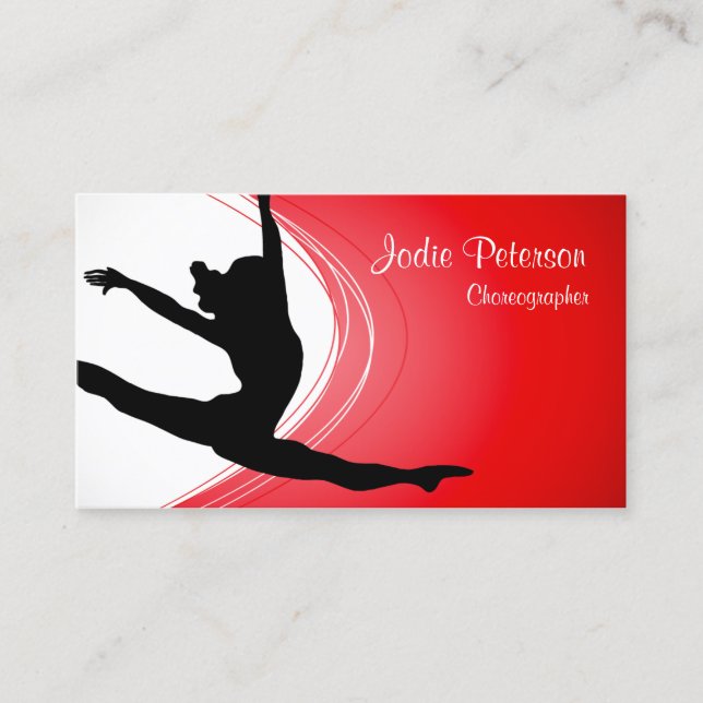 Tarjeta de presentación Jette Leap, coreógrafa bai (Anverso)