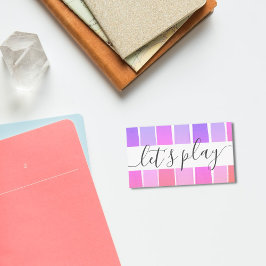 Tarjeta De Presentación Juguemos a la red primaria Rainbow Playdate