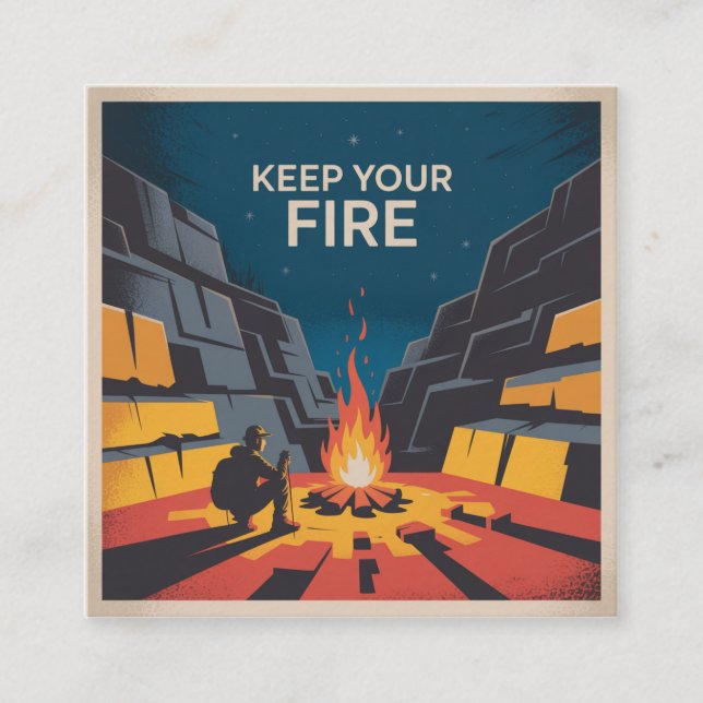 Tarjeta De Presentación Keep Your Fire (Anverso)