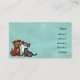 Tarjeta de presentación Kitty and Puppy