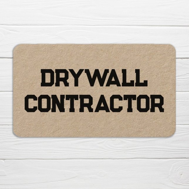 Tarjeta de presentación Kraft para el contratista  (Drywall Contractor Photo)