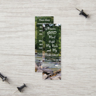 Tarjeta De Presentación La Biblia Verse Mi Roca Mi Redentor Mini Marcador