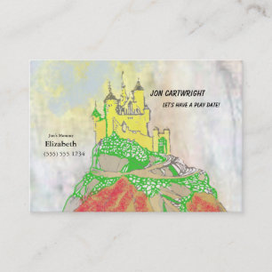 Tarjeta De Presentación La fecha del juego del castillo invita con la