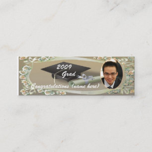 Tarjeta De Presentación La graduación 2009 personaliza la señal de la fo
